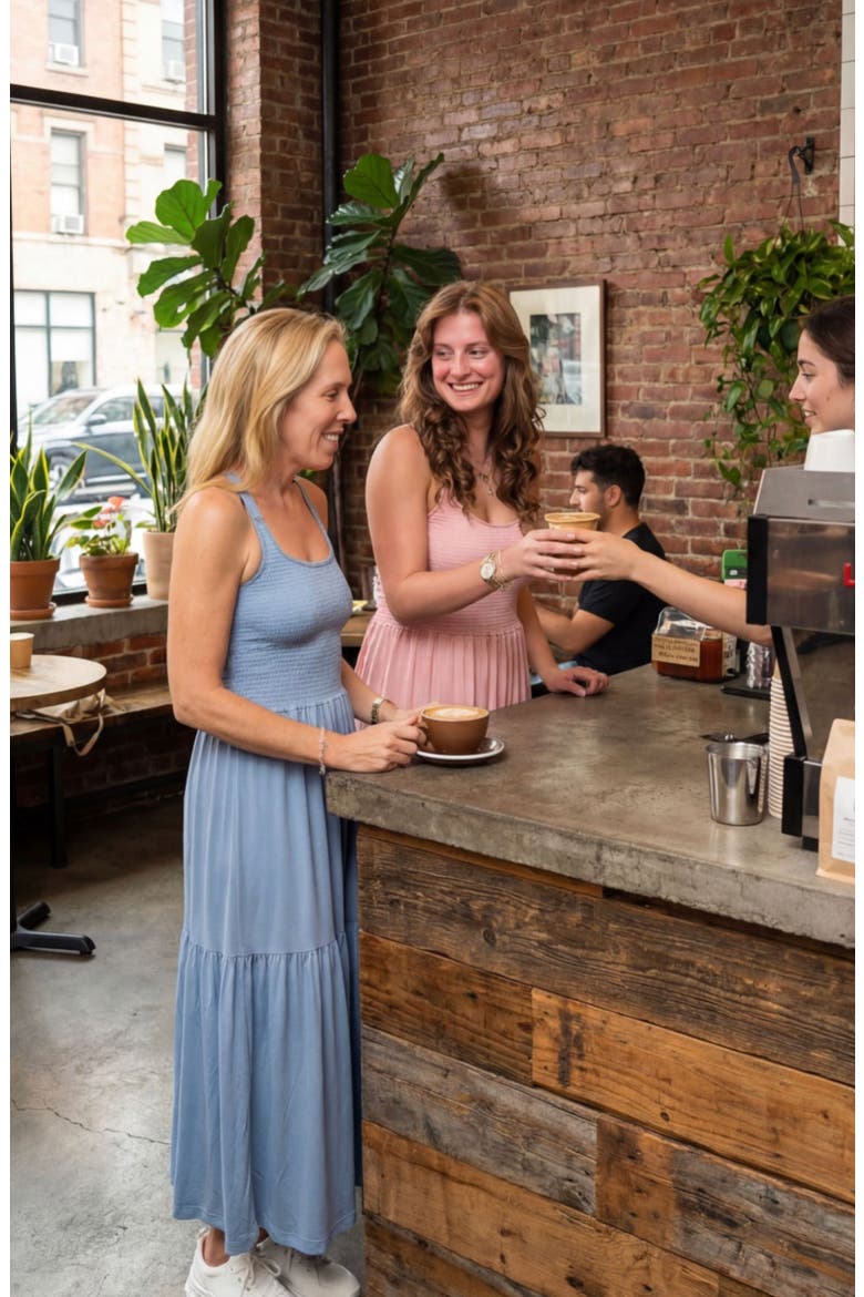 Women's Cafe Dress, Alternate, color, Blush