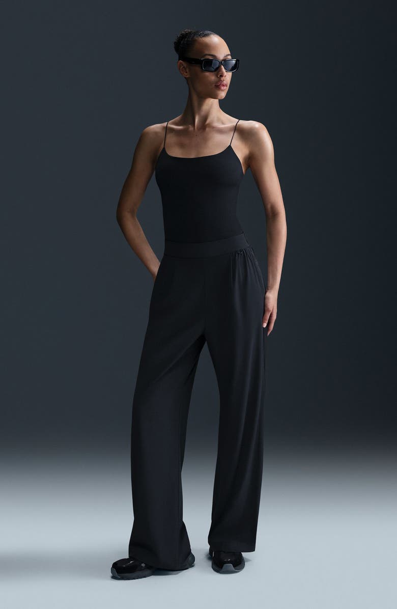 Nike 24.7 PerfectStretch Dri-FIT High Waist Loose Wide Leg Pants, Alternate, color, 010 Black/Black