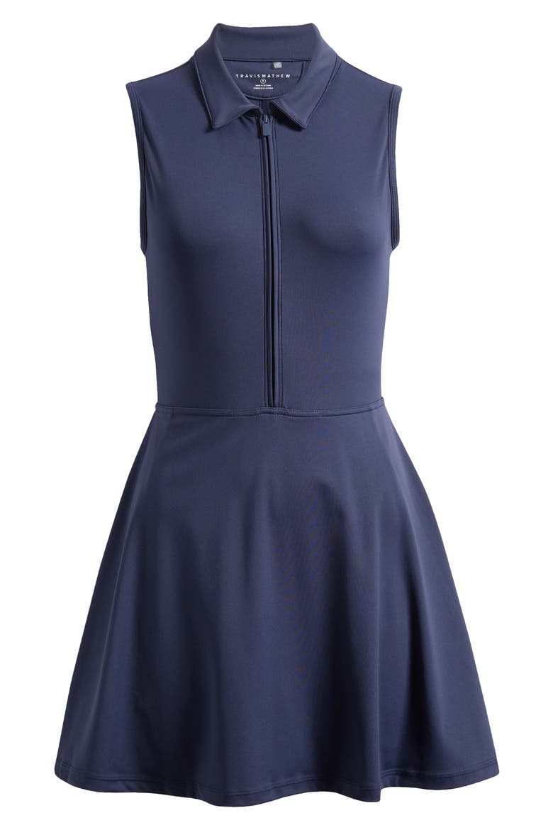 Move Half-Zip Sleeveless Dress, Alternate, color, NAVY BLAZER