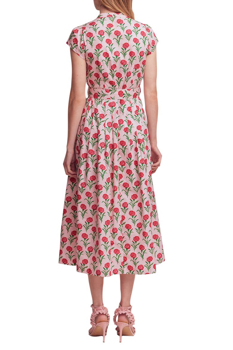 Arabella Cotton Maxi Dress, Alternate, color, PINK CARNATION STEM