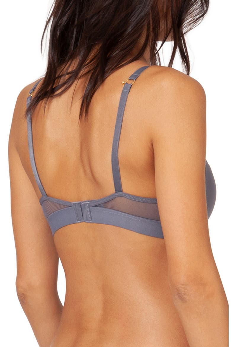 The No-Wire Push Up Bra, Alternate, color, SMOKE