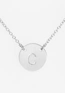 Nashelle Sterling Silver Initial Disc Necklace