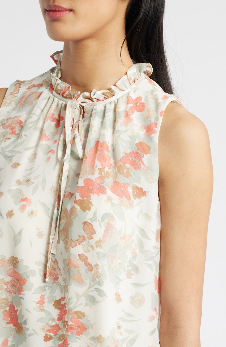 Anne Klein Tie Neck Sleeveless Top, Alternate, color, 