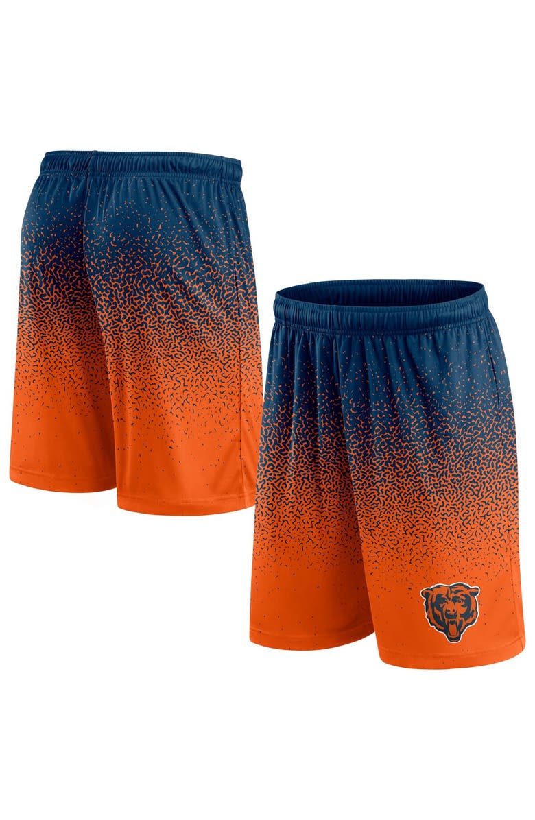 FANATICS Men's Fanatics Branded Navy/Orange Chicago Bears Ombre Shorts, Main, color, 
