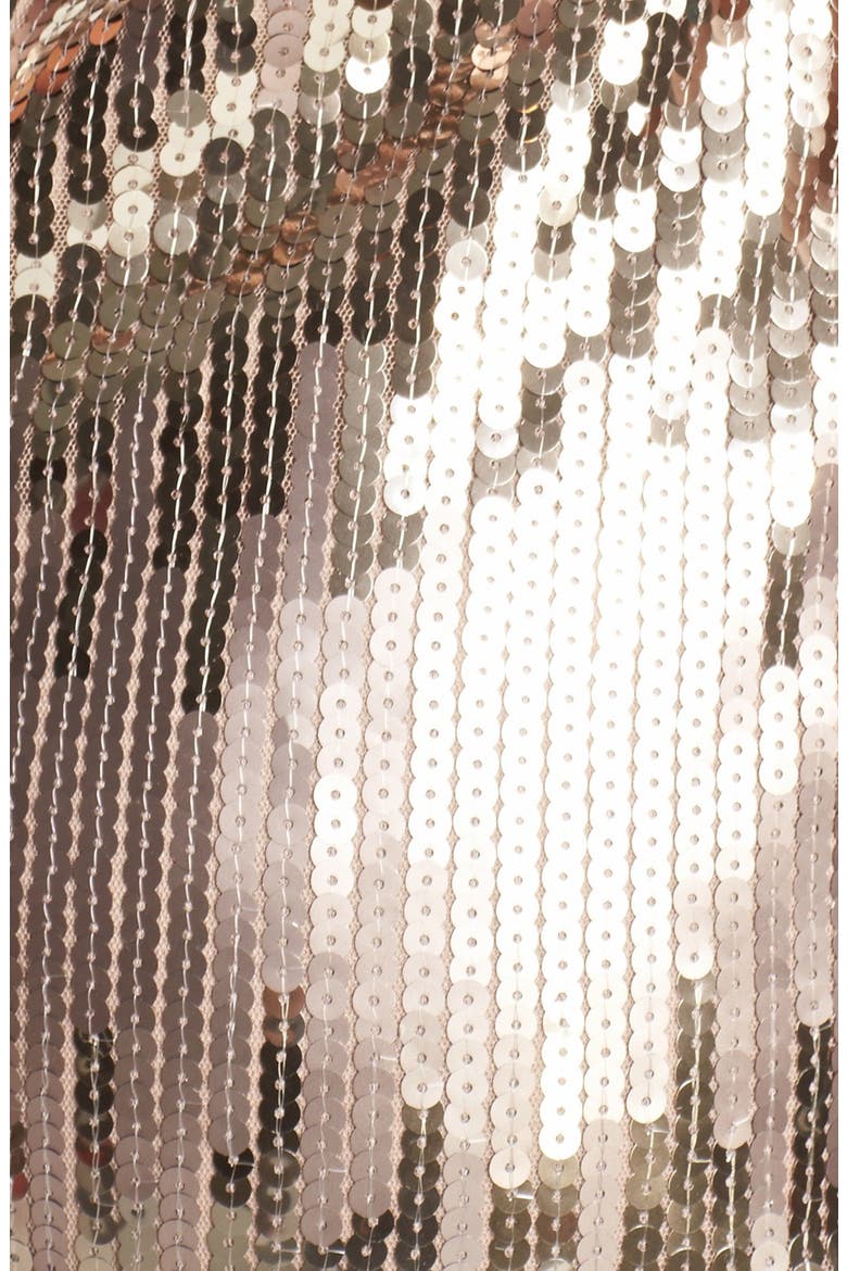 Sequin Body-Con Dress, Alternate, color, GOLD