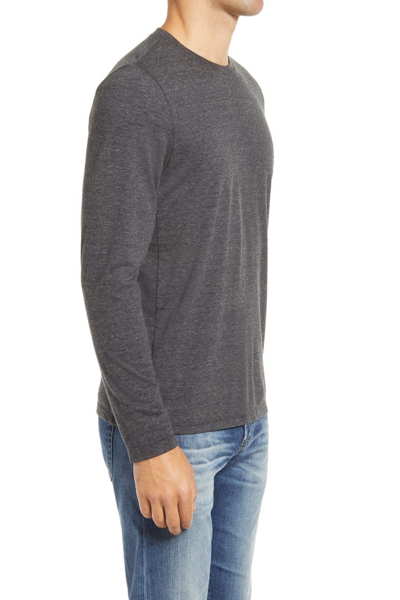 Clyde Men's Long Sleeve T-Shirt, Alternate, color, HEATHER CHARCOAL