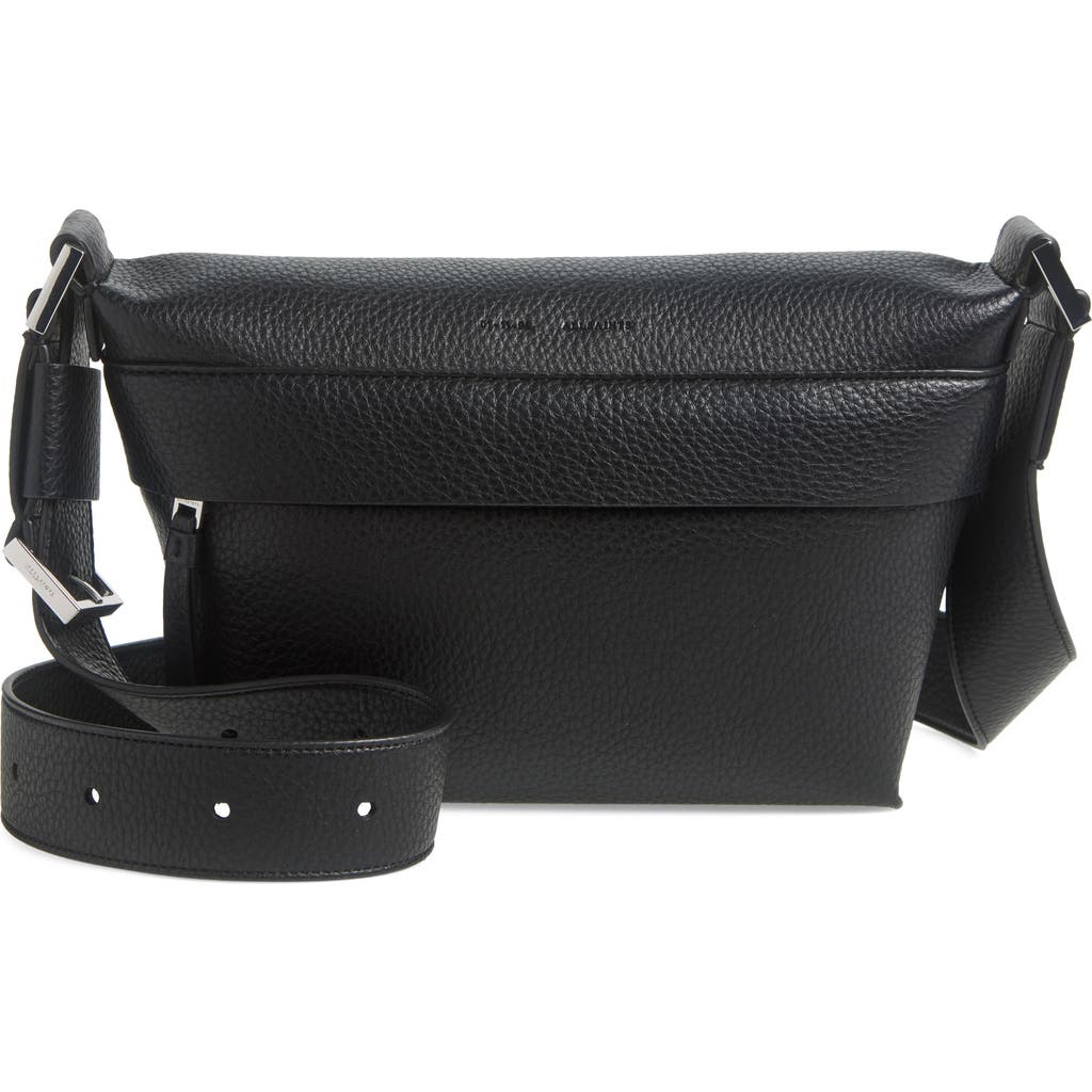 Allsaints Colette Leather Crossbody Bag In Black