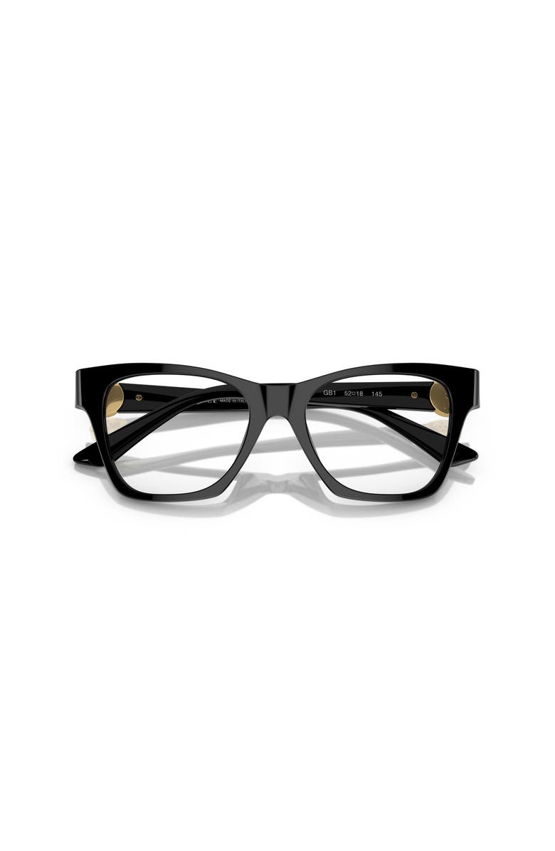 Versace 52mm Irregular optical glasses, Alternate, color, Black
