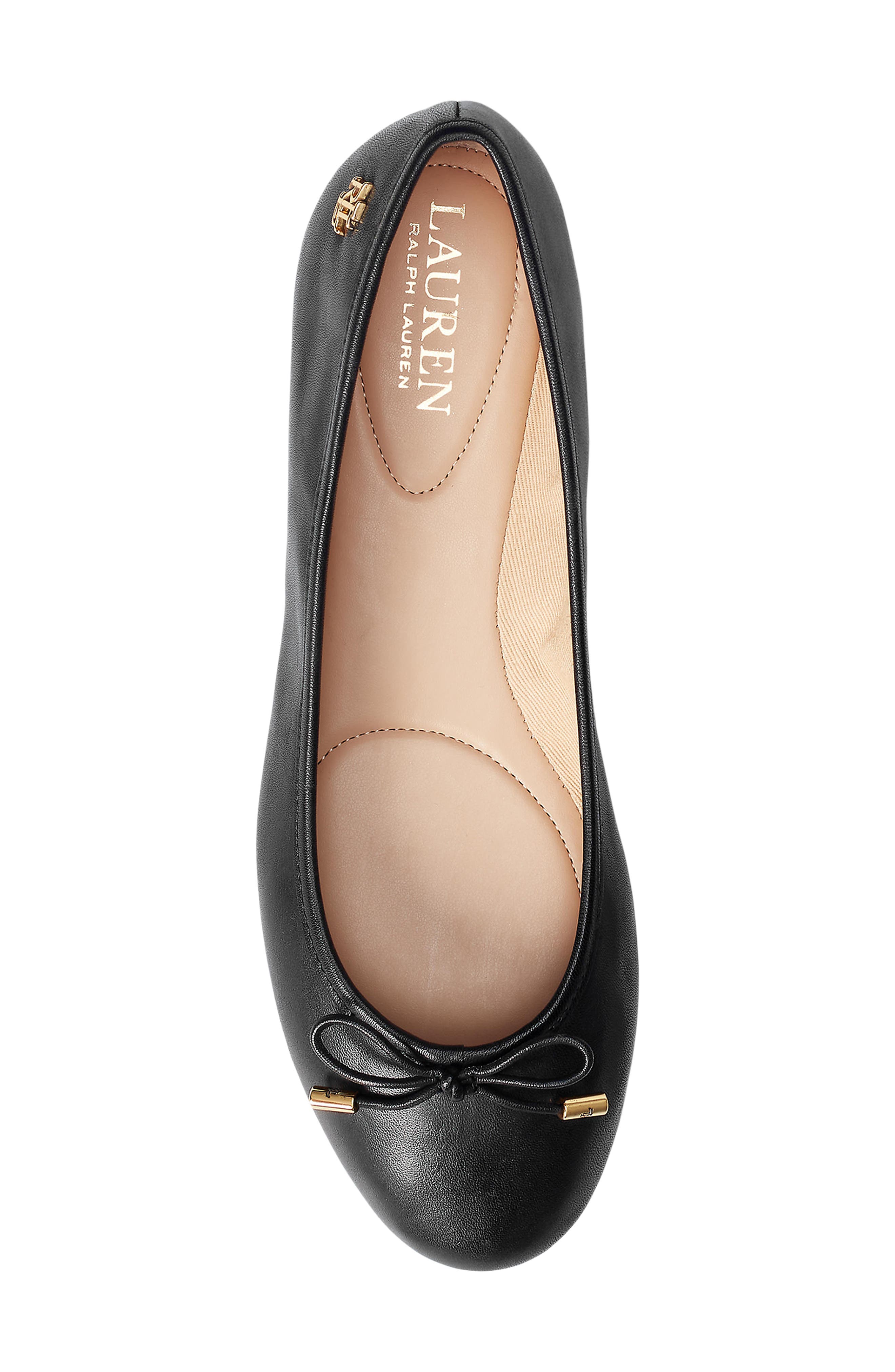 Ralph Lauren Jayna Ballet Flat, Alternate, color, Black