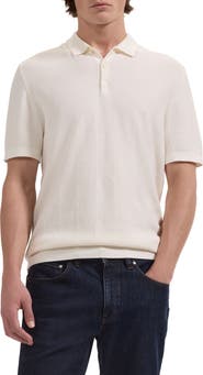 Bugatchi Checkerboard Stitch Polo Sweater