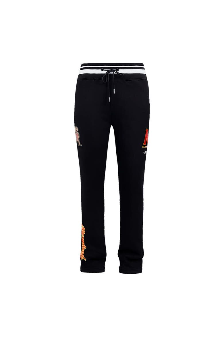 Men's Pro Standard Black Maryland Terrapins Script Tail Fleece Sweatpants, Alternate, color, Black