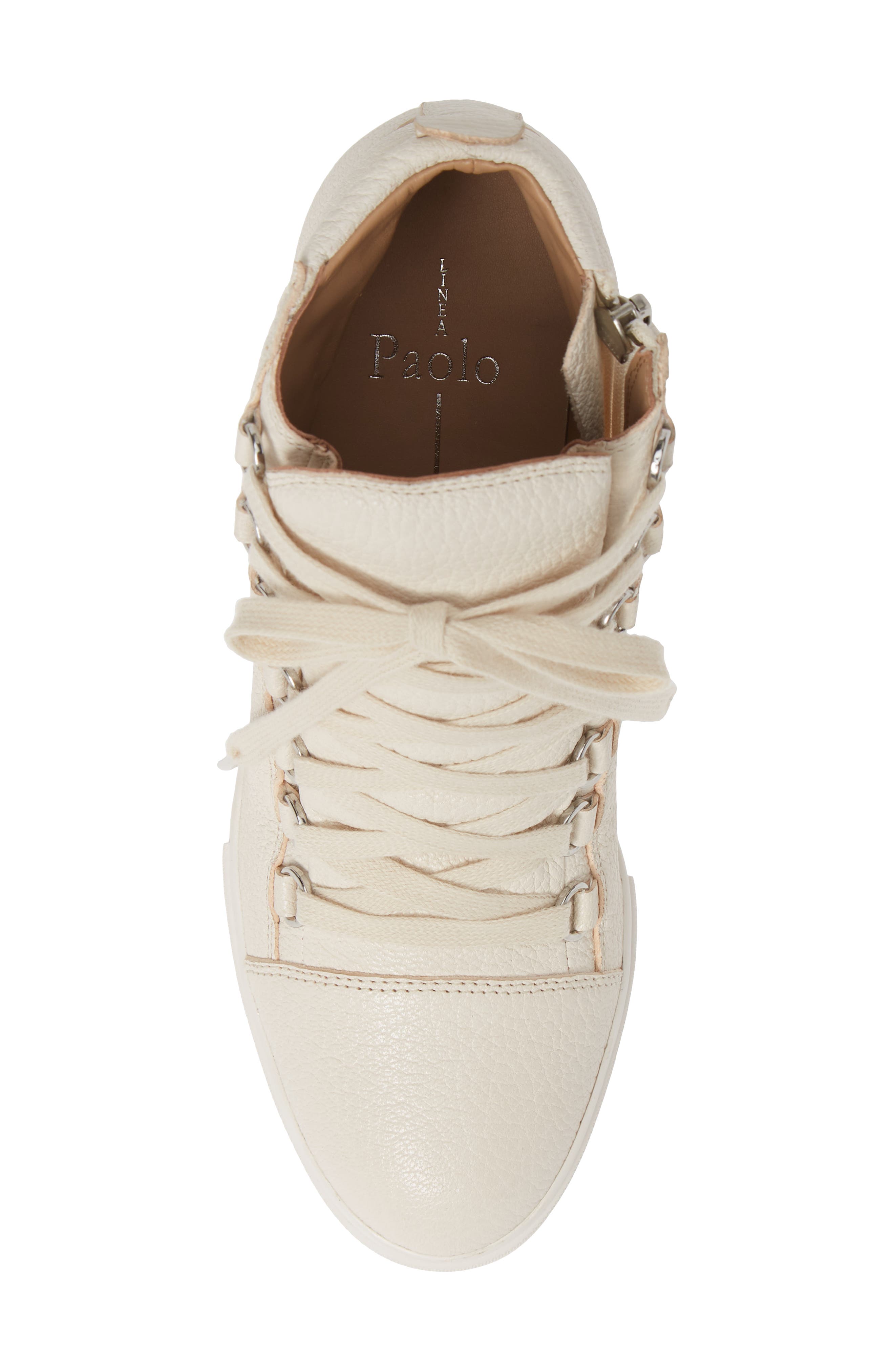 Fenton Wedge Sneaker, Alternate, color, IVORY TUMBLED LEATHER