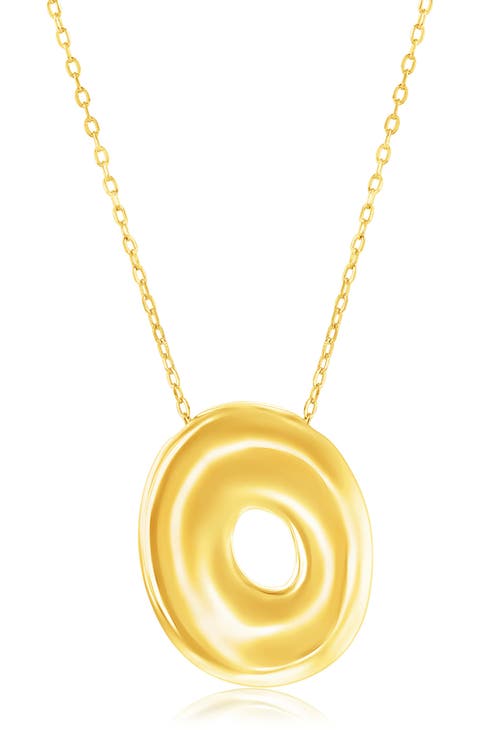 Bubble Initial Pendant Necklace