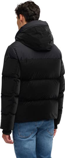 Men's Mato Mixed-Media Channel Quilted Puffer