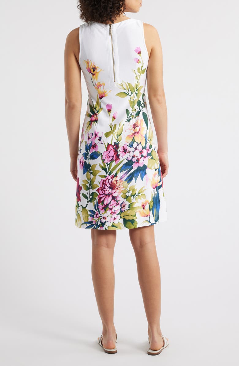 Tommy Bahama Darcy Verde Blooms Sleeveless Knit Minidress, Alternate, color, White