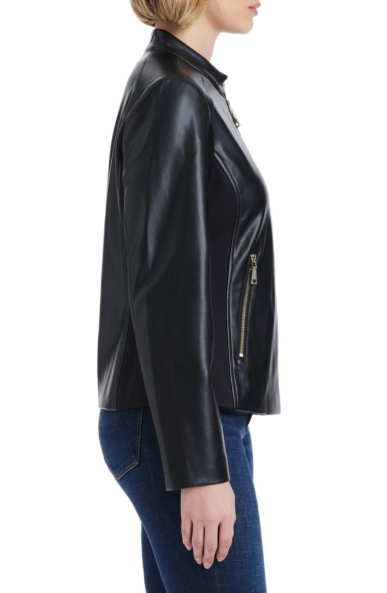 Vince Camuto Faux Leather Jacket, Alternate, color, Black
