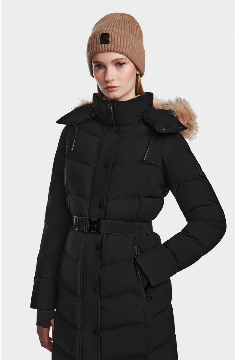 Rudsak Elsie Matte Long Quilted Down Puffer, Alternate, color, Black