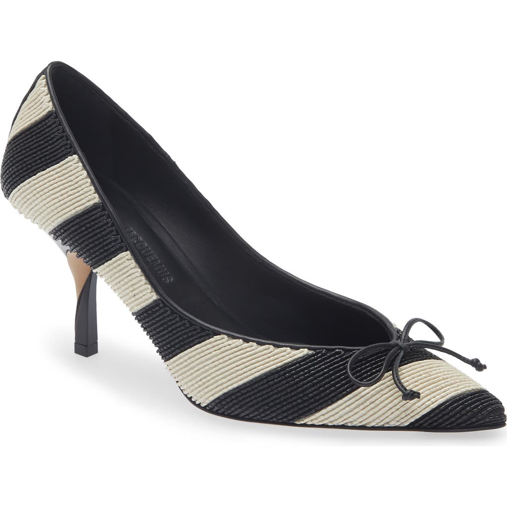 Jacquemus Les Escarpins Tourni Pointed Toe Pump In White