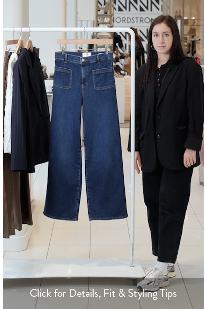Le Slim Palazzo Bardot Pocket Wide Leg Jeans video