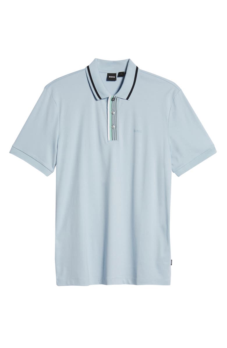 BOSS Parlay Cotton Polo, Alternate, color, Light/ Pastel Blue