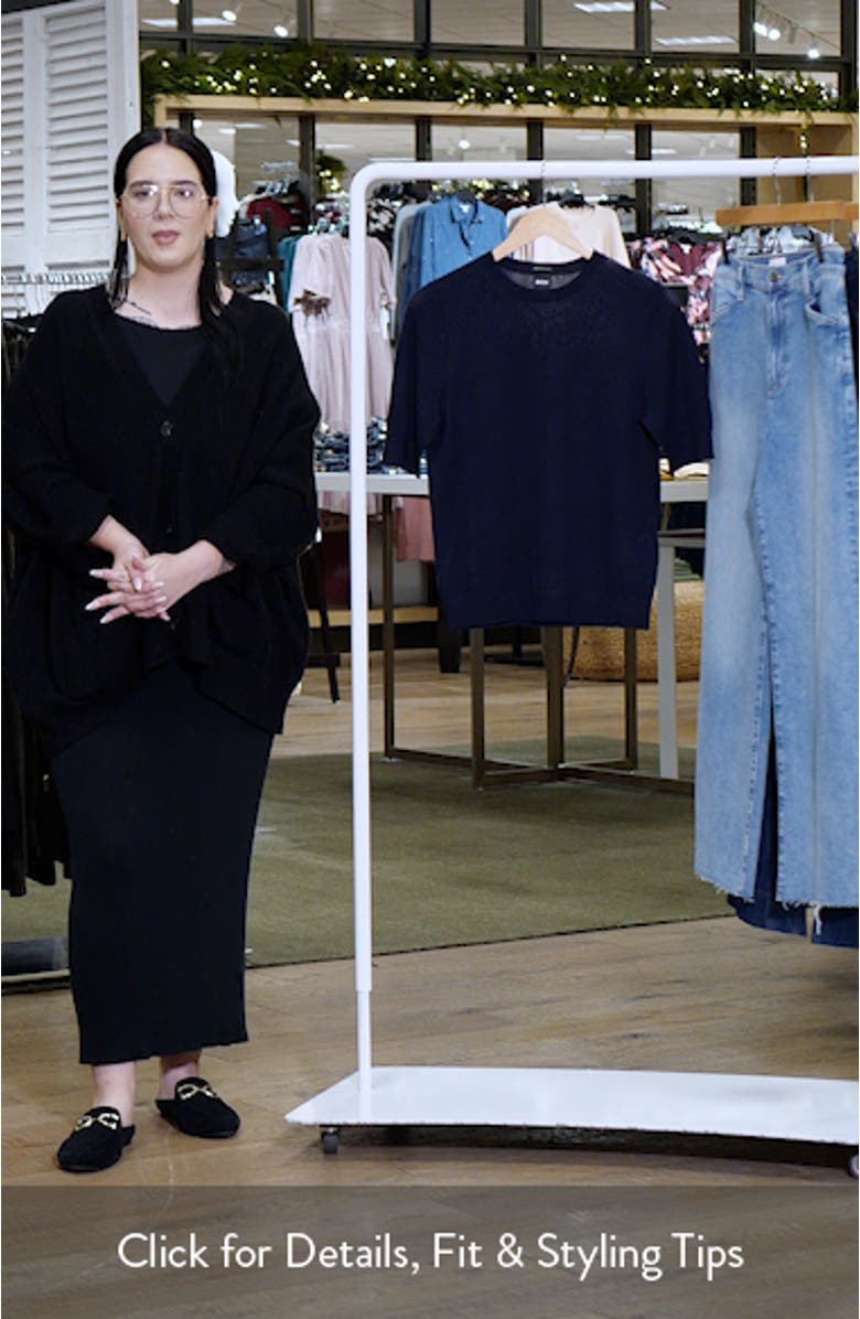 Farbella Short Sleeve Virgin Wool Sweater, sales video thumbnail