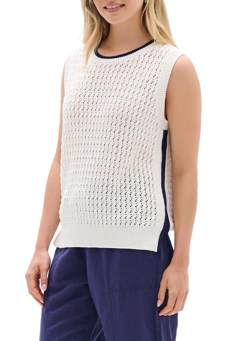 Cruz Cotton Sweater Tank, Alternate, color, WHITE