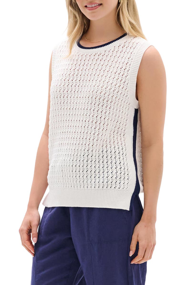 Hatley Cruz Cotton Sweater Tank, Alternate, color, White