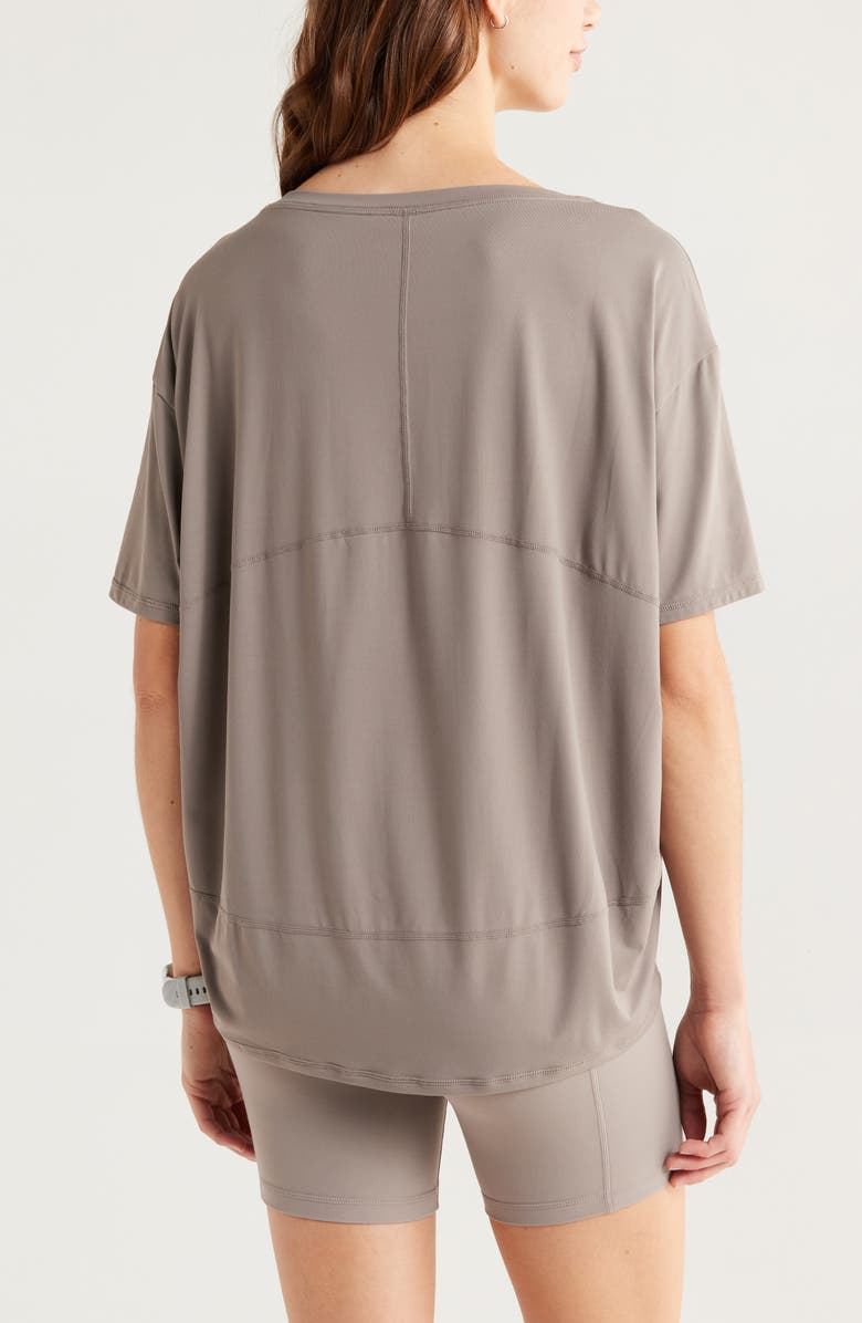Zella Equilibrium Cocoon T-Shirt, Alternate, color, Grey Rock