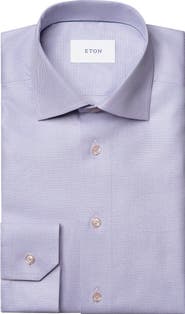Eton Slim Fit Semi Solid Dress Shirt