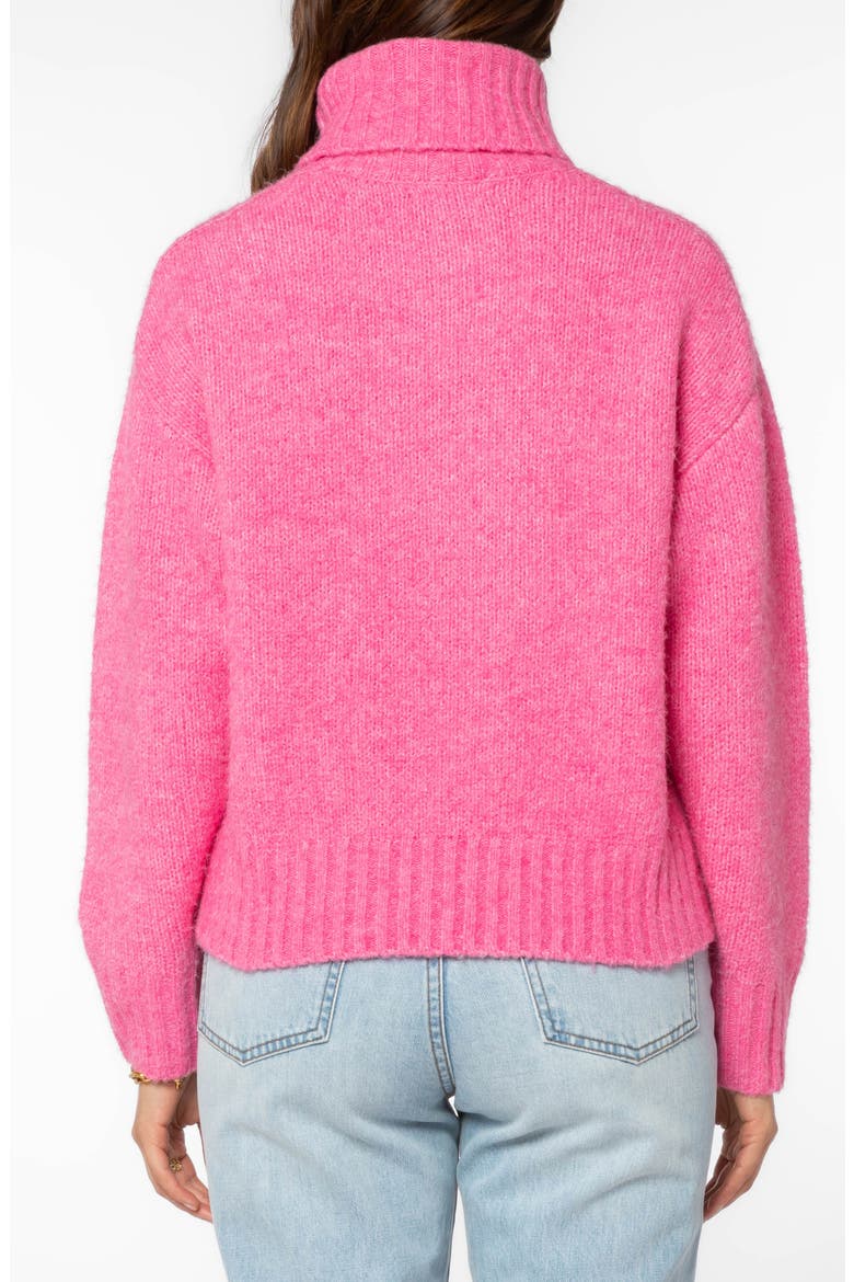 Tillie Drop Shoulder Turtleneck Sweater, Alternate, color, MARLED PINK