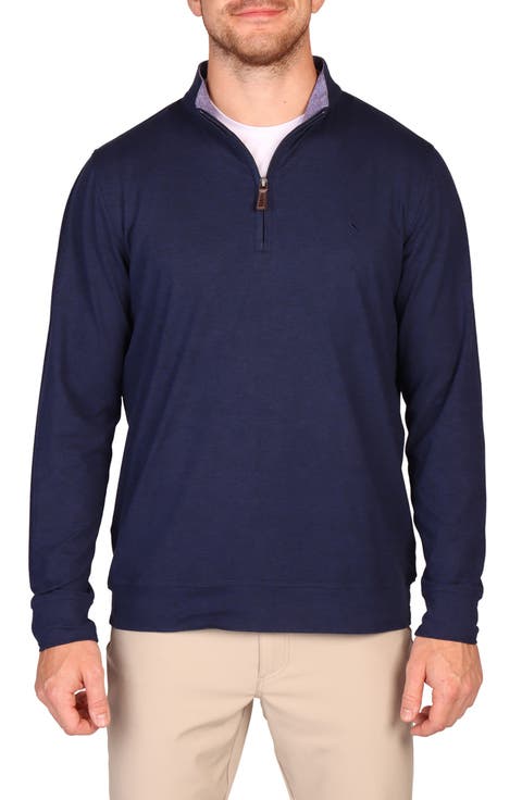 Brushed Mélange Quarter Zip Pullover