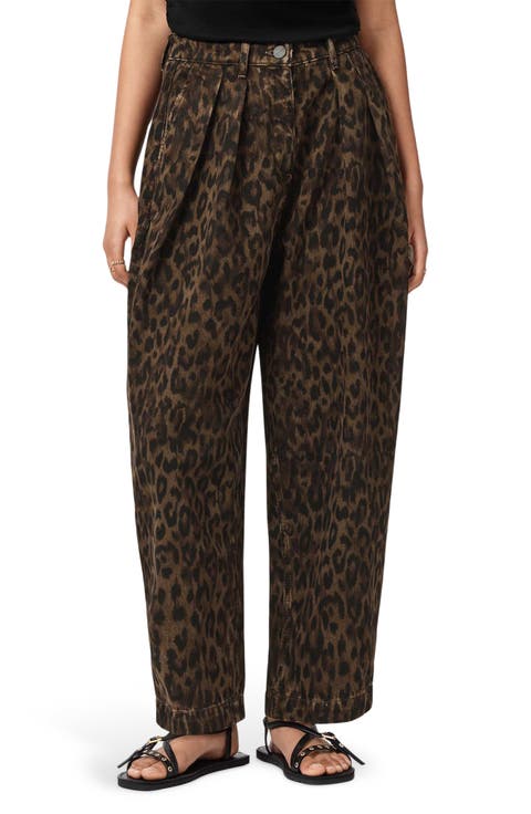 Becca Pleated Cotton Blend Trousers