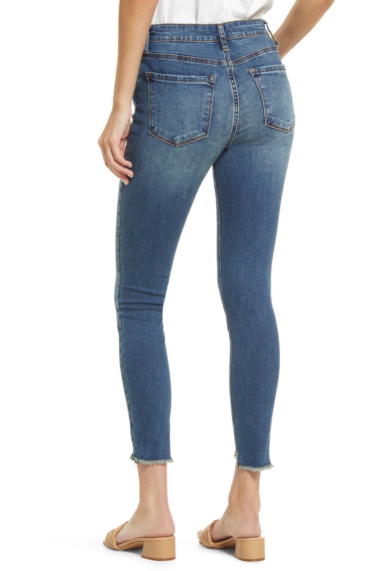 Ellie High Waist Fray Hem Ankle Skinny Jeans, Alternate, color, SEPULVEDA