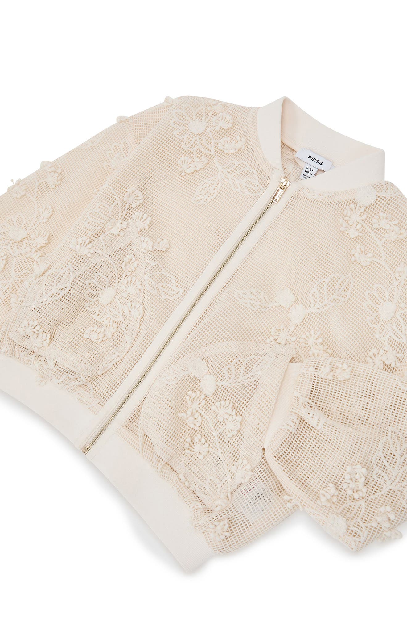 Reiss Kids' Gianna Embroidered Latticework Bomber Jacket (Women ...