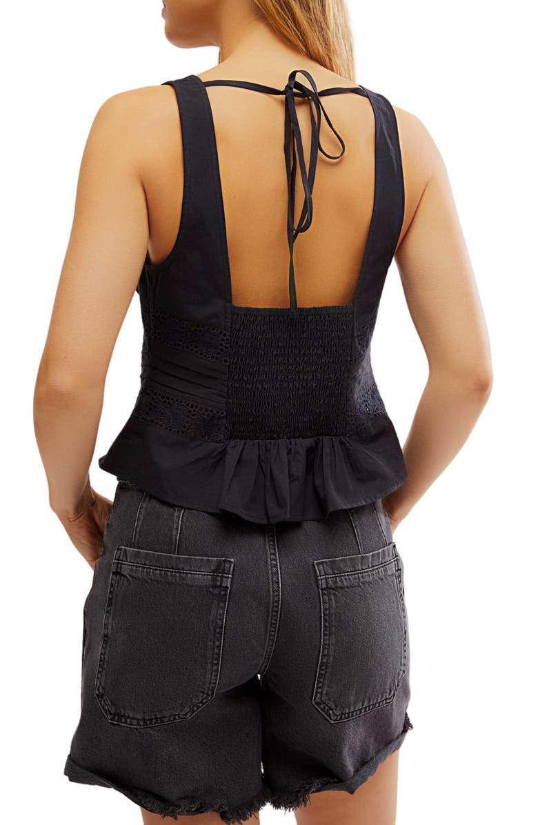 Free People Kianna Eyelet Tank, Alternate, color,
