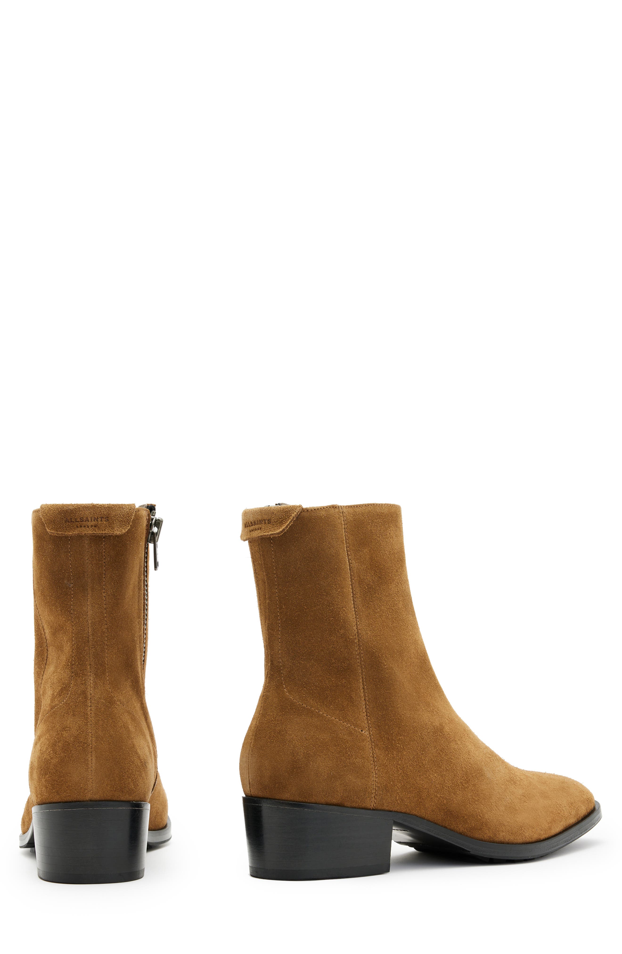 AllSaints Bonham Suede Zip Boot, Alternate, color, 