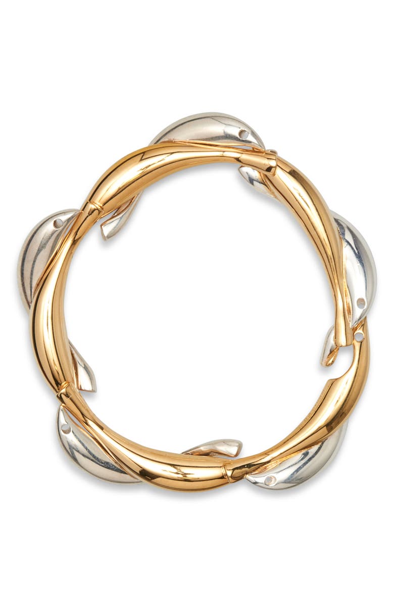 Bottega Veneta Sardine Mixed Metal Bracelet, Alternate, color,