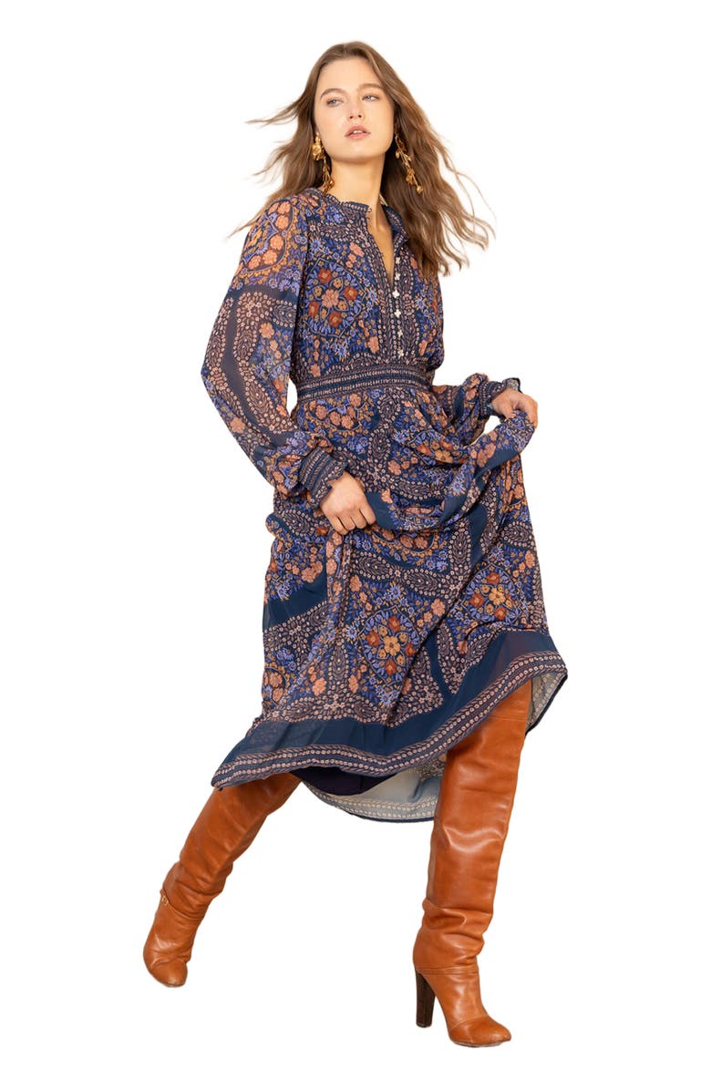 Hale Bob Marisol Chiffon Maxi Dress, Alternate, color, 