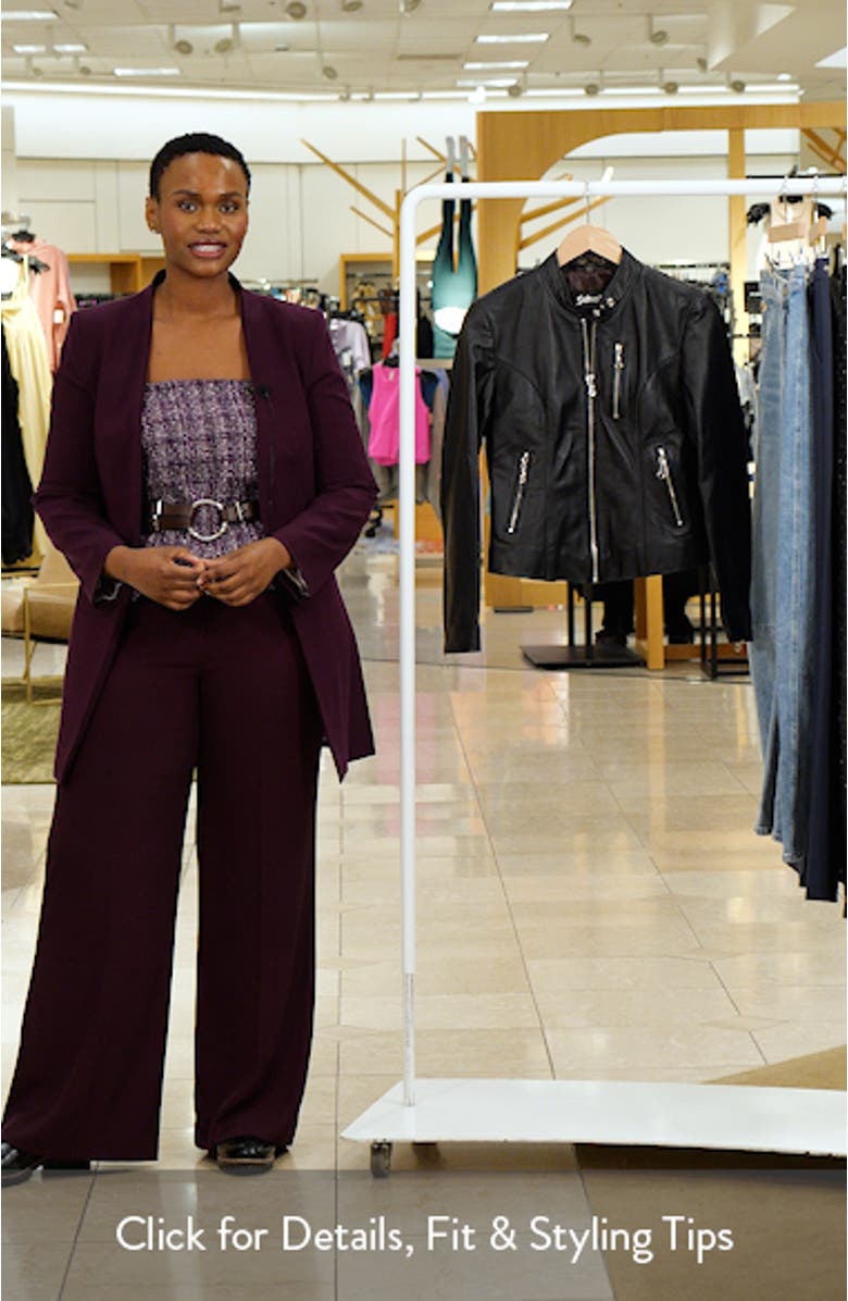 Lambskin Leather Moto Jacket, sales video thumbnail