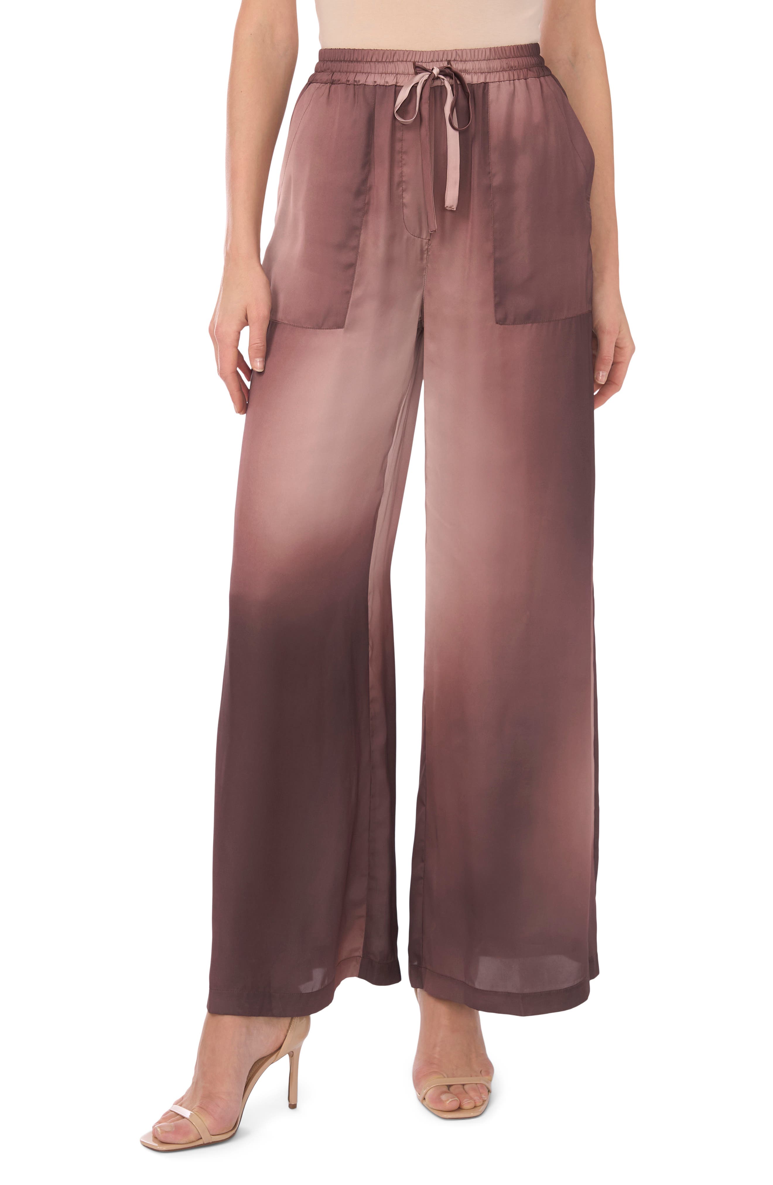 1.STATE Drawstring Waist Wide Leg Pants