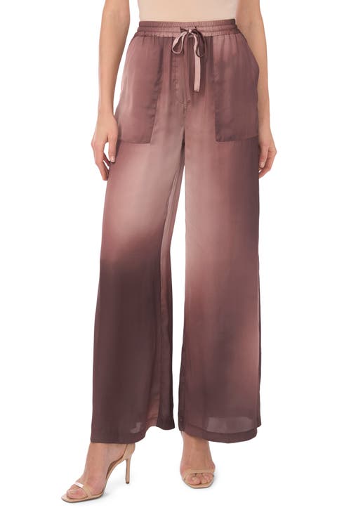 Drawstring Waist Wide Leg Pants