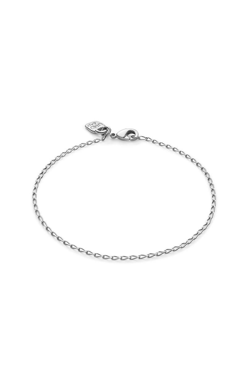 UNODE50 Oval Link Charm Bracelet, Main, color, Silver