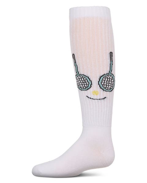 Ribbed Stretch Tennis Smiley Face Knee Sock (Toddler, Little Kid & Big Kid)