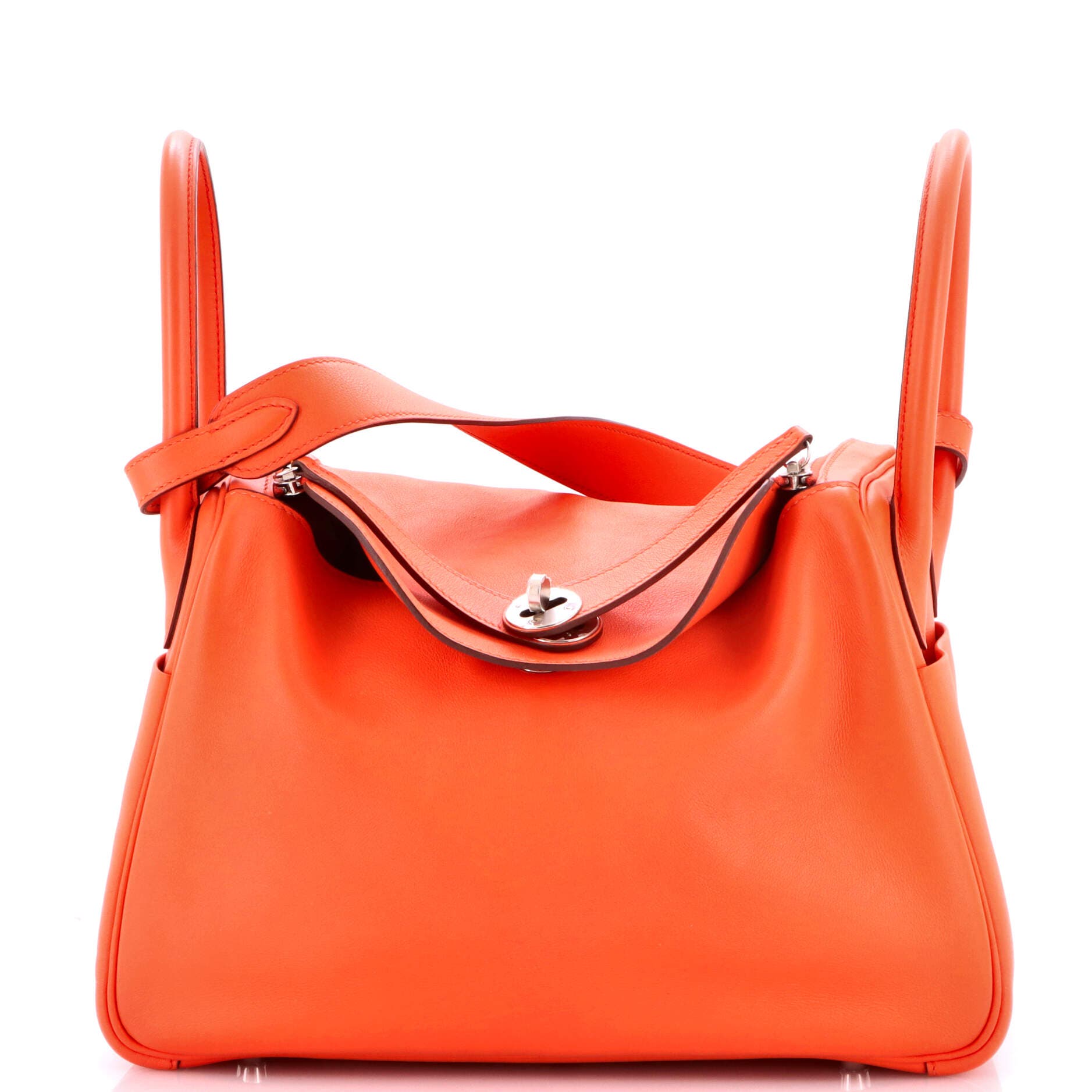 Pre-Owned Hermes Lindy Bag Swift 30, Main, color, Orange Poppy