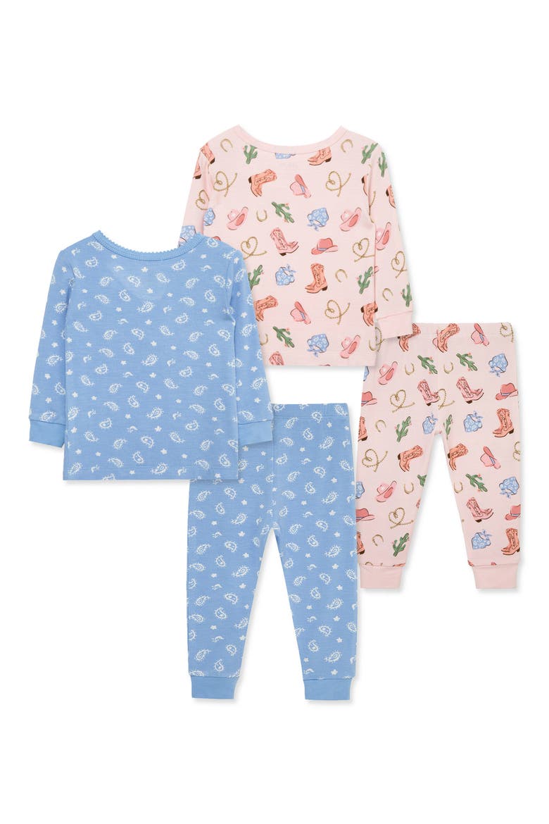 Kids' Cowgirl 4-Piece Pajamas, Alternate, color, PINK