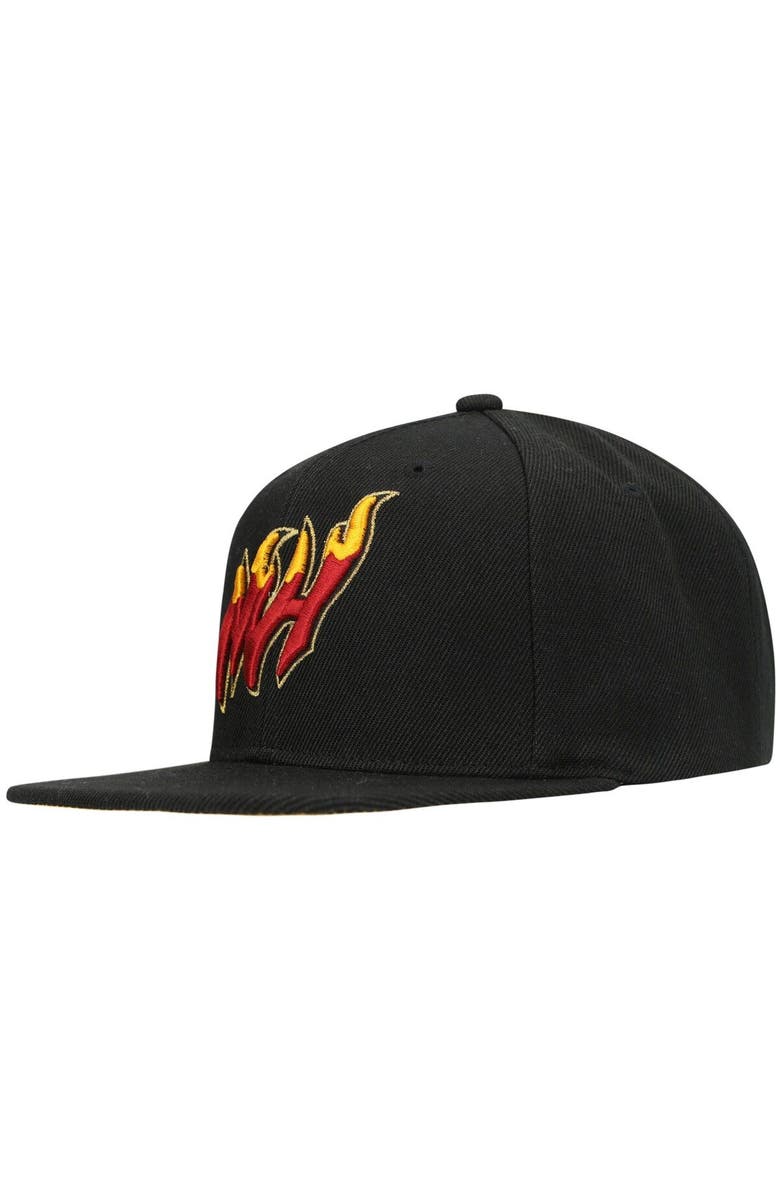 Mitchell & Ness Men's Mitchell & Ness Black Miami Heat 50th Anniversary Snapback Hat, Alternate, color, 