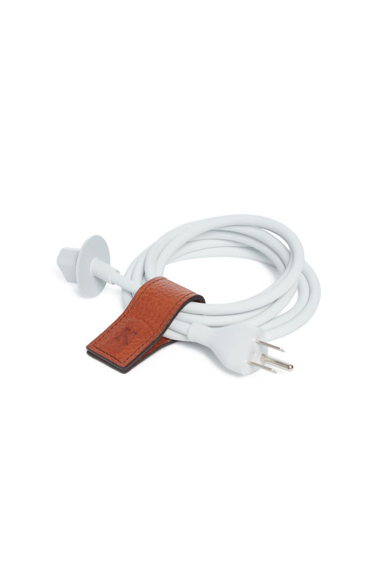 Edison Leather Cord Wrapper - Large, Main, color, Pebbled Tan
