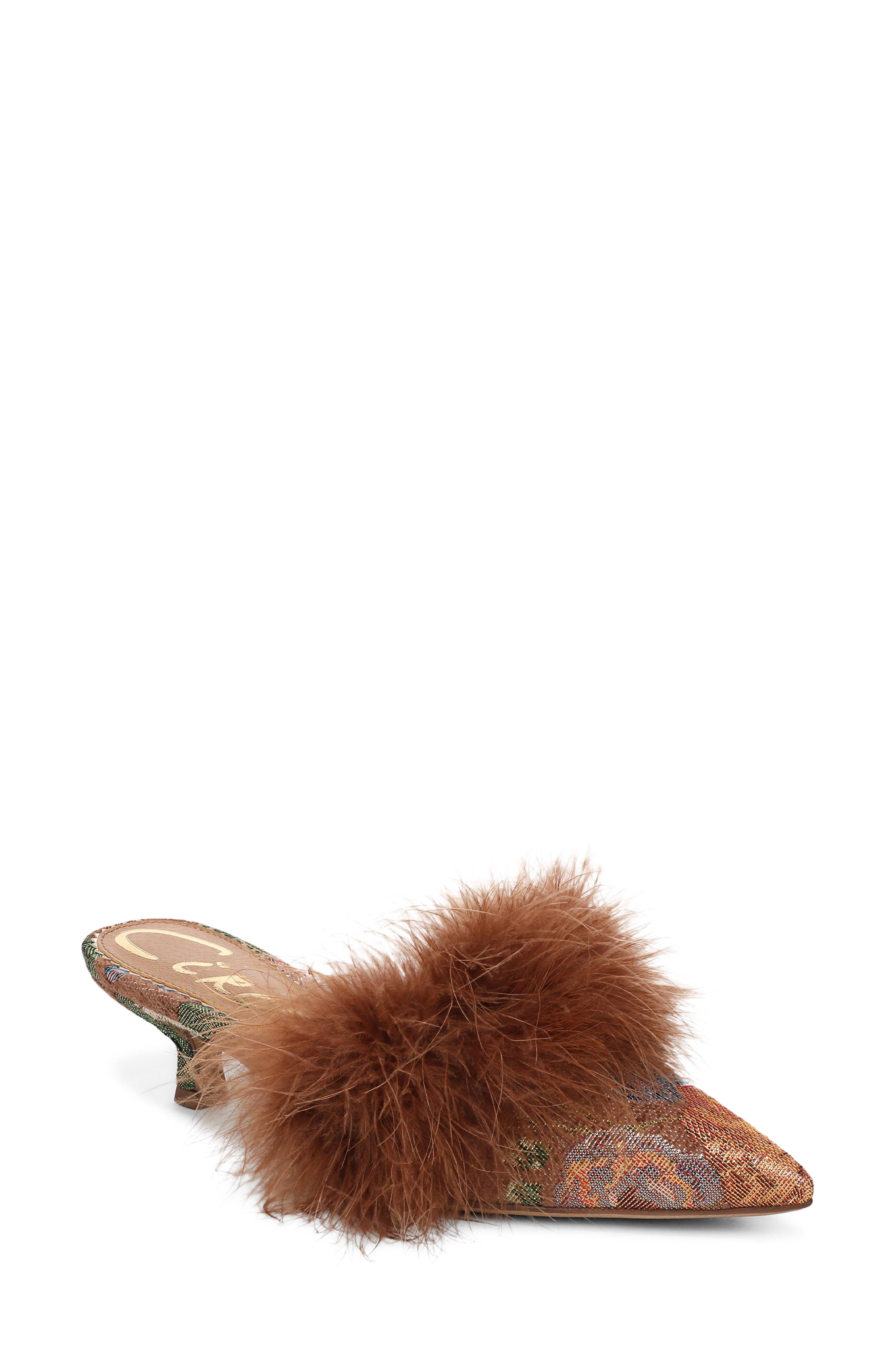 Gemma Fluff Mule, Main, color, BERRY BLUSH MULTI