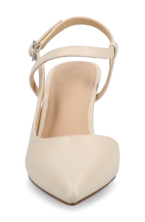 Journee Collection Scipio Pointed Toe Pump In Bone