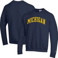 Champion Men's Champion Navy Michigan Wolverines Basic Arch Fleece Pullover Sweatshirt